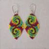 Spiral Spiral Earrings Tie Dye Purple